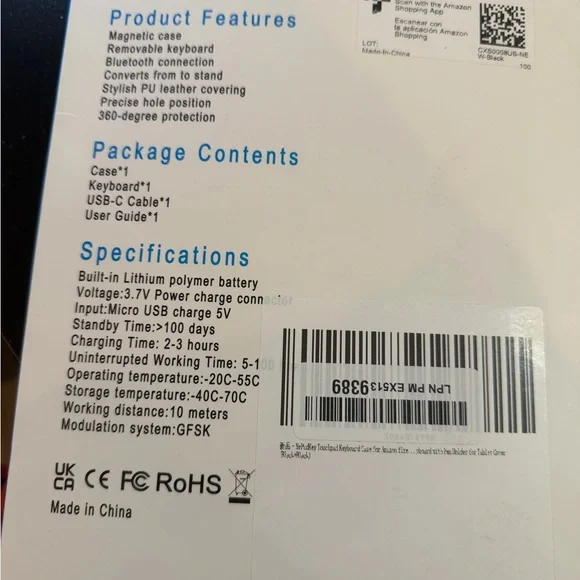 Keyboard Case for Amazon fire max 11 ~11.0 inch - Picture 3 of 3